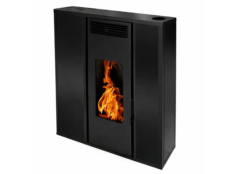 Pack poêle à granules tessa 10 kw etanche concentrique sur le dessus + kit conduit vertical 80125 - noir - Conforama B