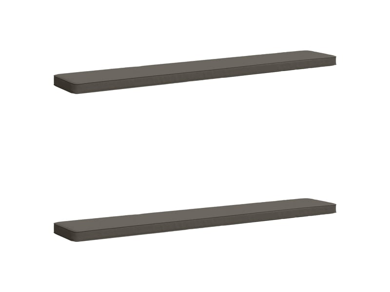  Lot de 2 coussins de banc, coussins d'assise vught 100 % polyester gris cf58480  - Conforama A