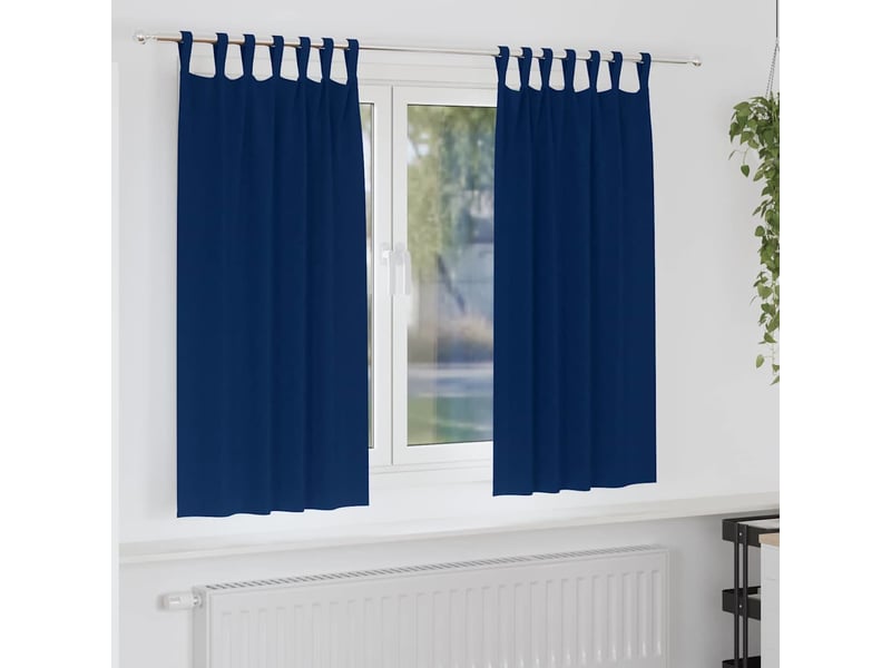  Lot de 2 rideaux occultants, rideaux black-out avec anneaux bleu foncé 175 x 140 cm cf44600  - Conforama B