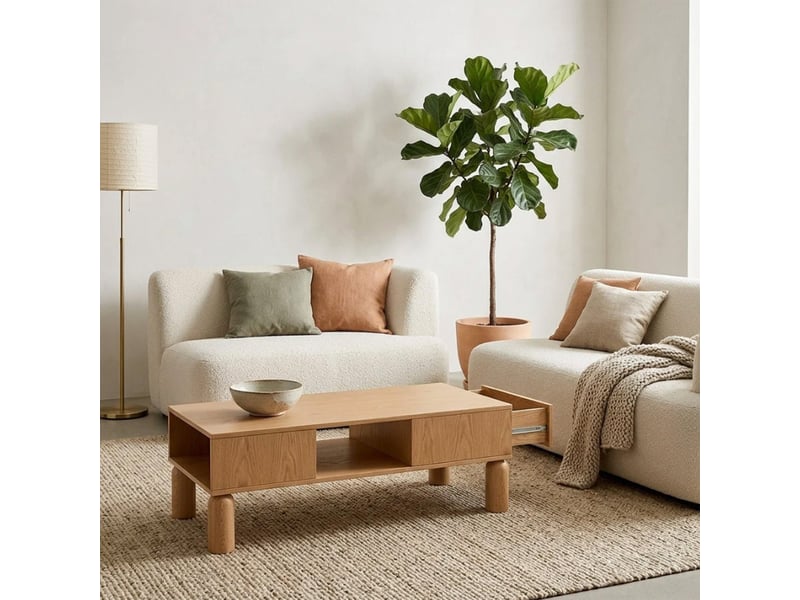  Selsey sanden - table basse - 110 cm - chêne bookmatch Sanden - Conforama B