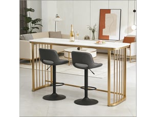 Tabourets de bar luxe lot de 2, confortables et pivotants, patio, jardin et bar extérieur