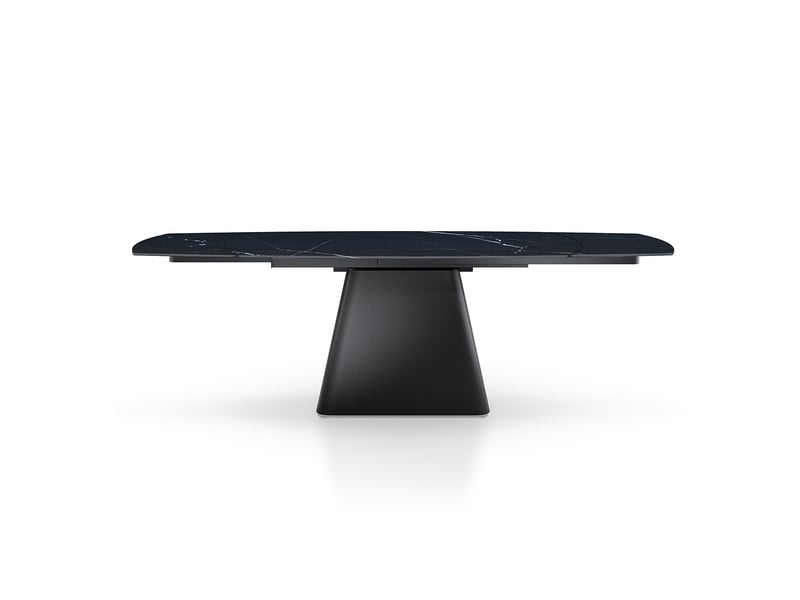 Table extensible en céramique pour salle à manger libin - noir - Conforama D