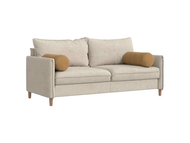Lot de 2 coussins d'accent, coussins décoratifs, coussins lombaires marron ø 25 x 70 cm cf56744 - Conforama C