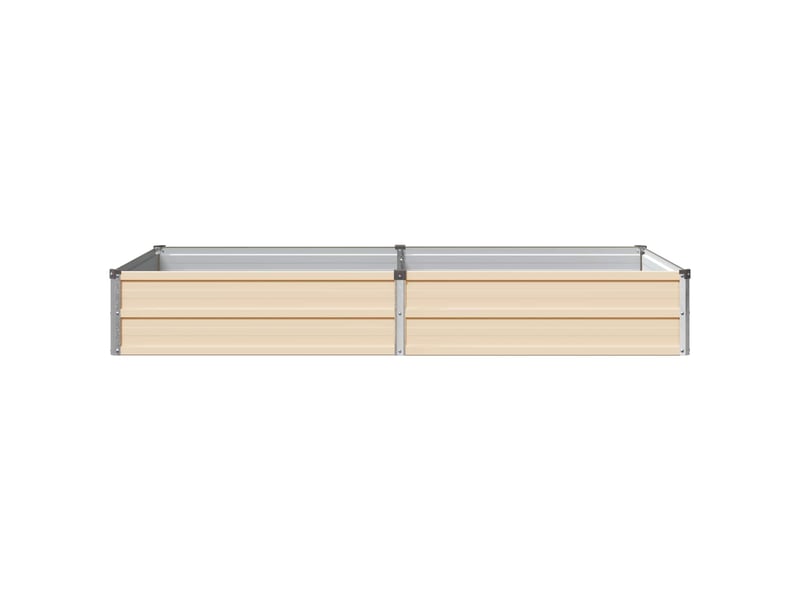 Jardinière - jardin surélevé ivoire 160 x 80 x 24 cm acier laminé à froid - Conforama C