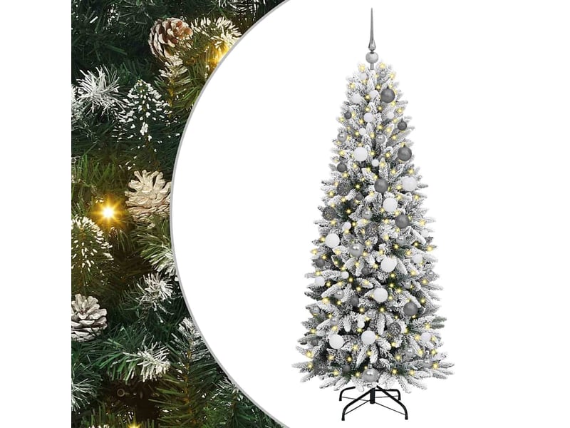  Sapin de noël, arbre de noël artificiel blanc 180 cm cf61270  - Conforama A