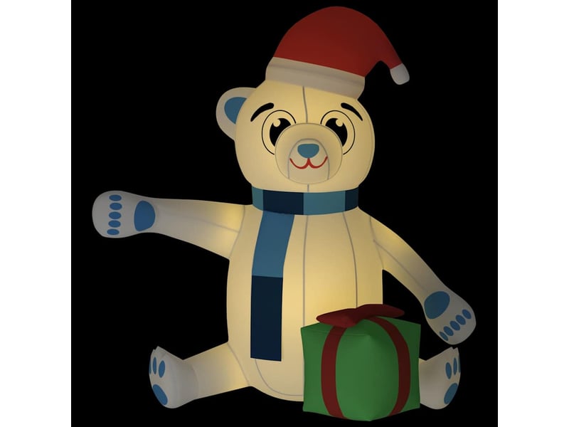  Ourson en peluche gonflable de noël avec led 180 cm  - Conforama A