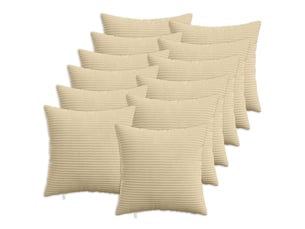 Lot de 12 housses de coussin heerlen vert gris 50 x 50 cm cf49038