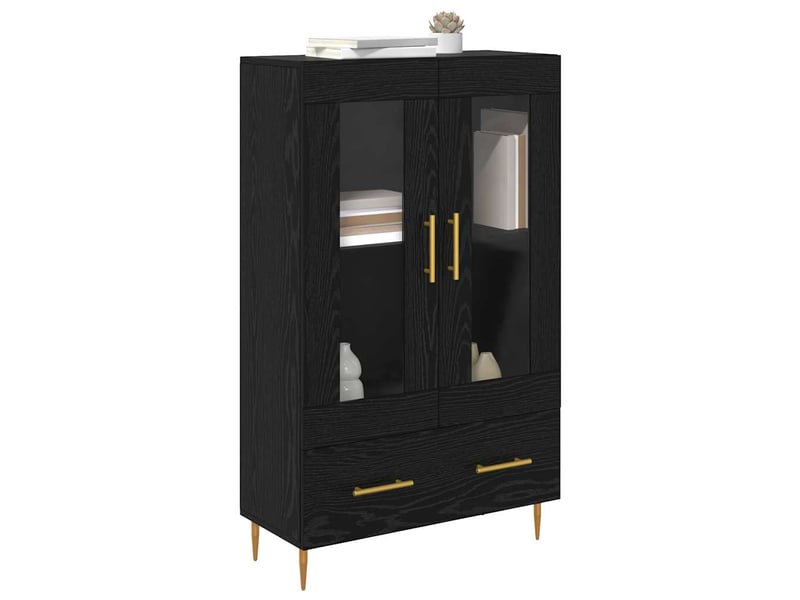  Buffet - haut armoire avec tiroir chêne noir 69,5 x 31 x 115 cm  - Conforama C