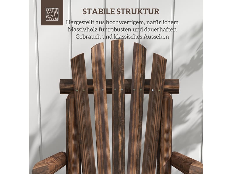  Chaise de jardin, chaise d'extérieur à dossier haut, supporte jusqu'à 113 kg, résistante aux intempéries, finition carbonisée  - Conforama E