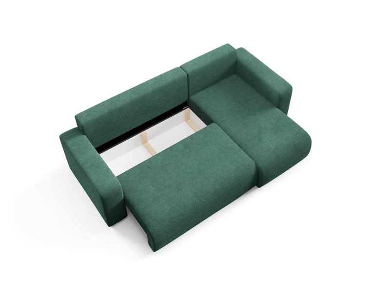  Canapé d'angle convertible evora l vert  - Conforama E