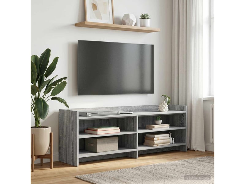  Meuble tv - banc tv - meuble de rangement 135 x 33 x 47 cm sonoma gris bois d'ingénierie  - Conforama B