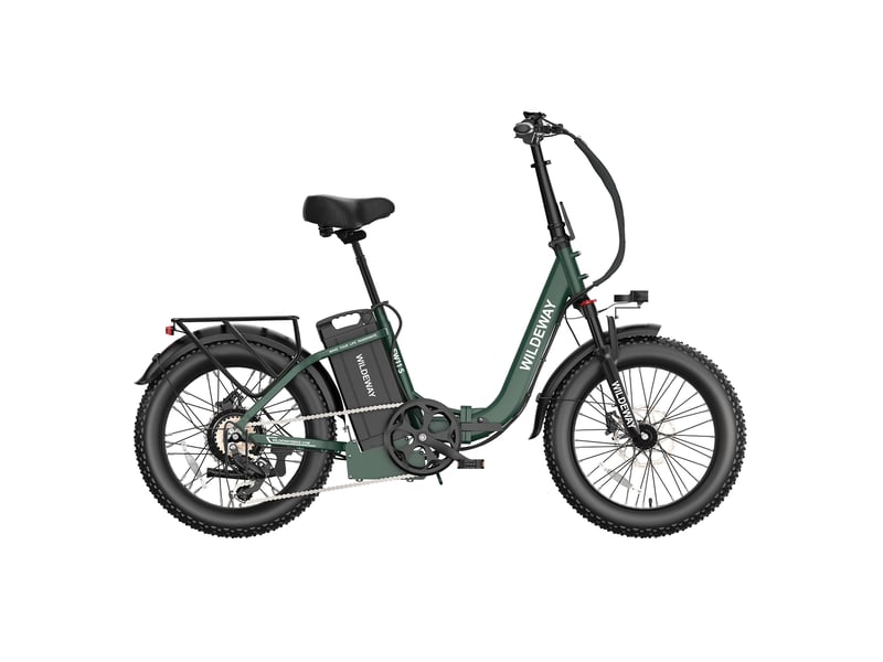 Vélo électrique pliable cadre ouvert wildeway fw11s, 48v 35ah, pneus 20, vert - Conforama C