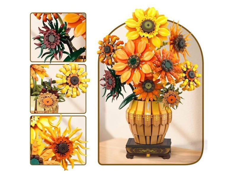  Tournesol a construire 1180 pieces avec vase et led 151498_AABPQ25277_6_DROPFR - Conforama E