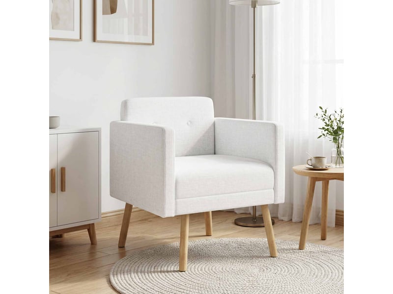 Vidaxl fauteuil d'appoint blanc tissu - Conforama B