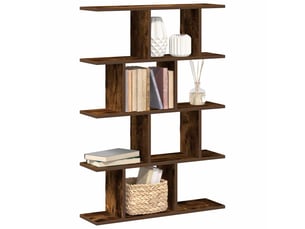 Étagère cube murale 12 compartiments chêne fumé bois ingénierie cf41338