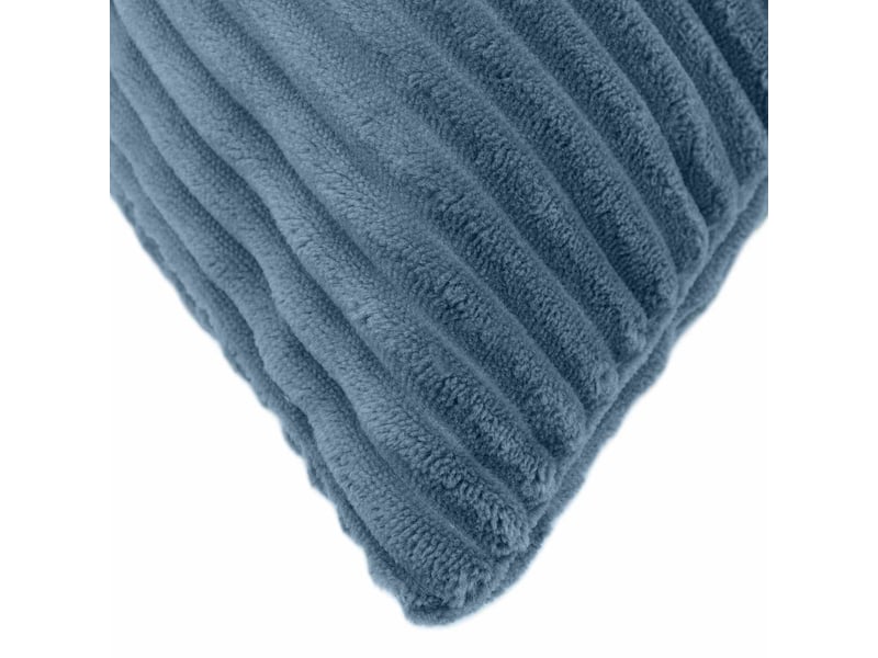  Lot de 6 housses de coussin almelo bleu 30 x 50 cm velours côtelé cf49875  - Conforama D