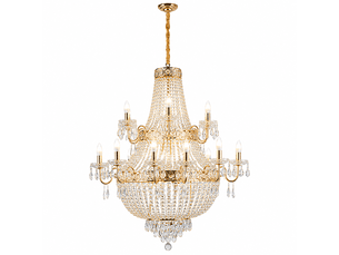 Lustre lanterne en cristal b – éclairage 3 couleurs