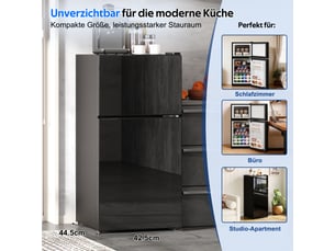 Refrigerateur 2 portes (congél en haut) froid Statique <strong></strong> N635P416591S -  largeur 44.5 cm x hauteur 87.5 cm