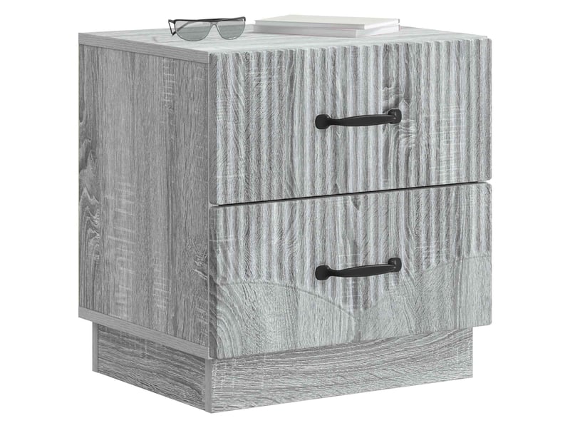  Table de chevet 2 pièces sonoma gris 43 x 34,5 x 44,5 cm  - Conforama A