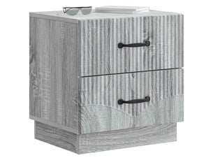 Table de chevet 2 pièces sonoma gris 43 x 34,5 x 44,5 cm