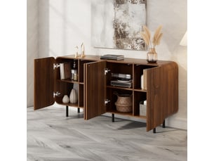 Buffet 4 porte(s) <strong>MODFU</strong> <strong></strong> - 160 cm coloris marron