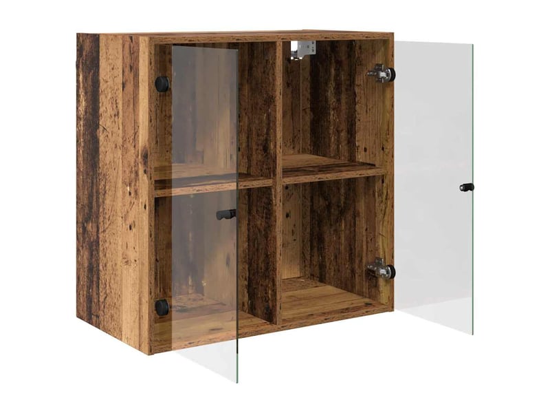  Meuble mural, meuble de rangement salon 68 x 37 x 68,5 cm bois d'ingénierie bois ancien  - Conforama E