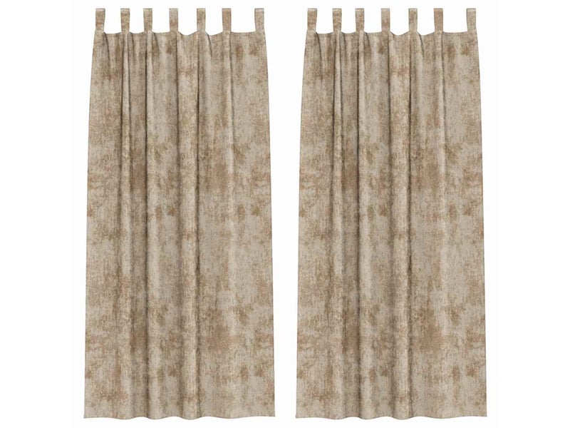 Lot de 2 rideaux en velours, rideaux de fenêtre champagne 245 x 140 cm velours cf44176 - Conforama A