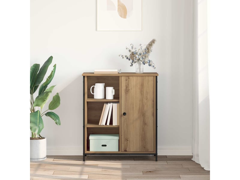  Buffet - bahut - meuble de rangement chêne artisanal 70 x 30 x 80 cm bois d'ingénierie  - Conforama D