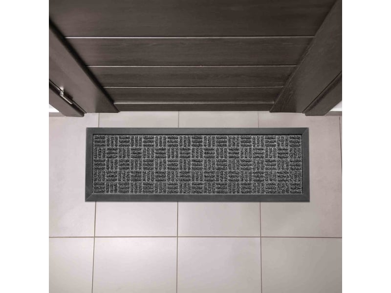  Tapis d'entrée grattoir jason 25x75cm noir  - Conforama E