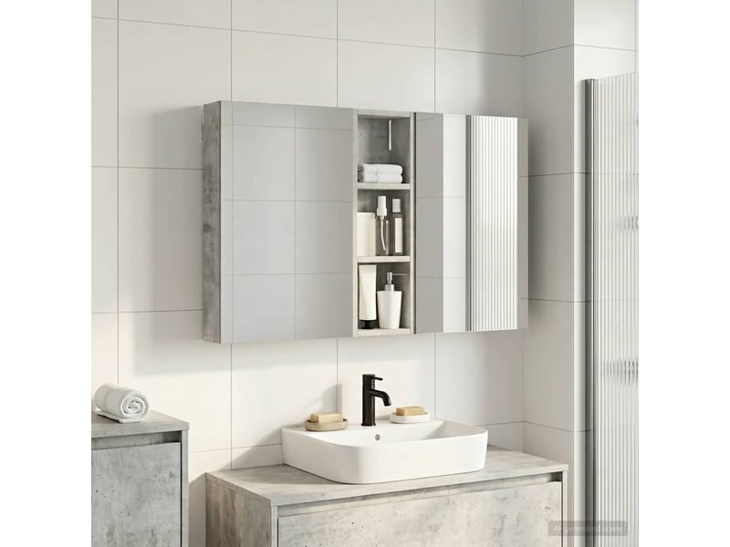  Ensemble de meubles de salle de bain 3 pcs 100x10.5x60.5 cm shl1214  - Conforama D