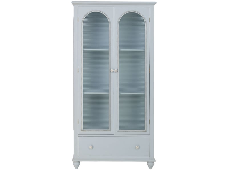  Vitrine en bois bleu 80x38x160 cm h  - Conforama B