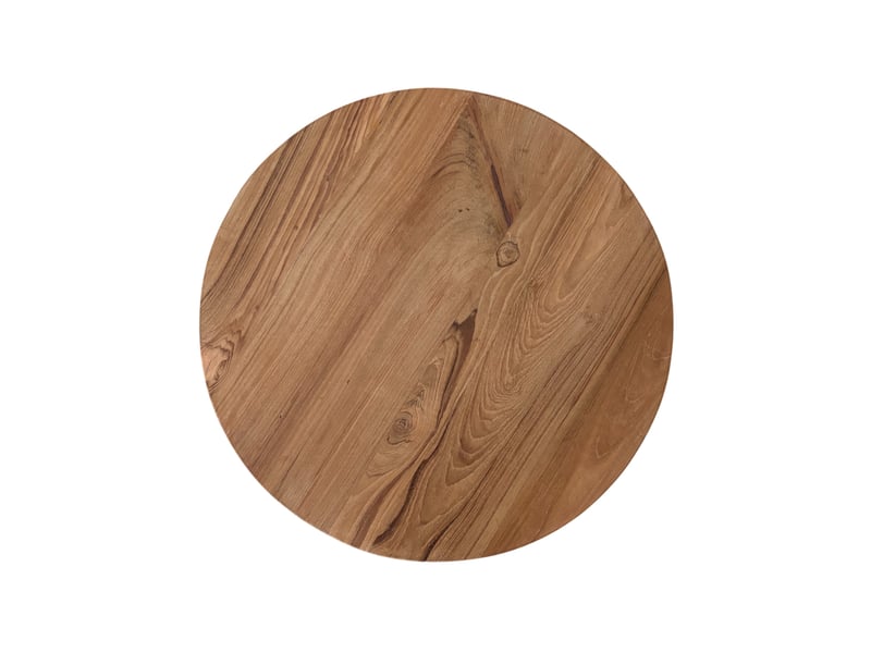  Table d'appoint ronde en bois de teck  - Conforama D
