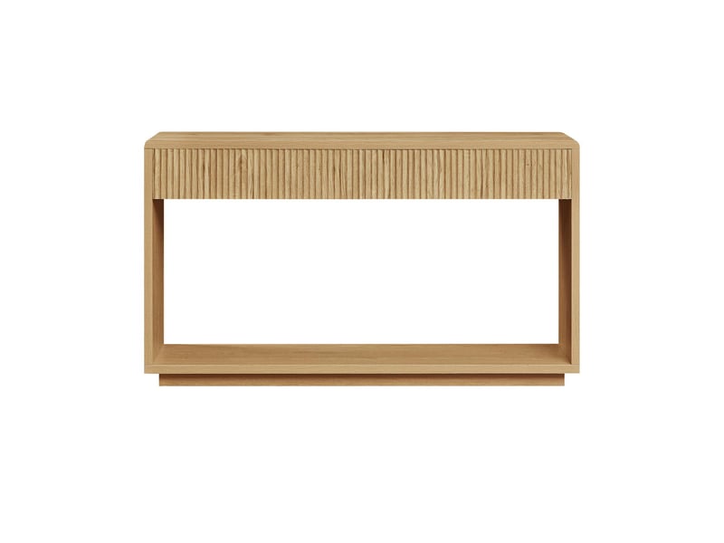  Table console 2 tiroirs et 1 étagère ouverte 150 x 35 x 85 cm  - Conforama A