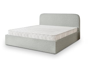 Lit coffre 200x200 cm <strong>MASSENO</strong> <strong></strong> coloris gris