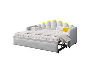 Lit banquette 90x200 cm <strong>SAPGAKS</strong>  <strong></strong> coloris gris