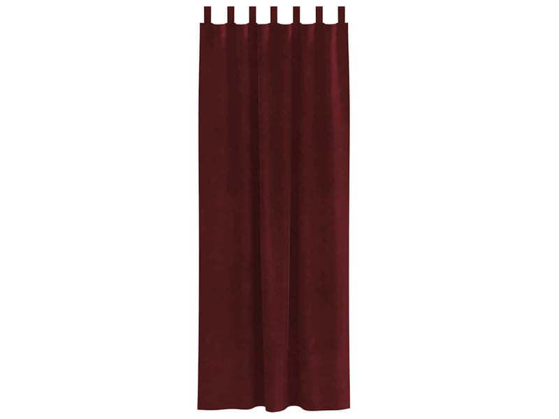  Lot de 2 rideaux, rideaux de fenêtre bordeaux 140 x 260 cm velours cf44012  - Conforama D