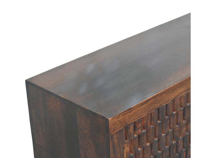  Artisan furniture commode cadiz en bois massif avec tiroirs sculptés  - Conforama D