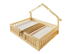 Lit cabane 140x200 cm HAVRYA coloris naturel