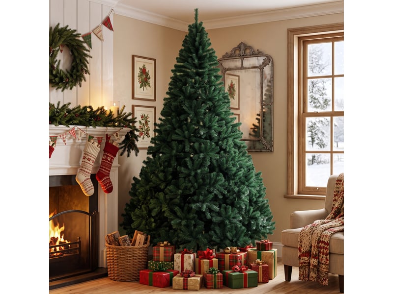  Sapin de noël artificiel de 270 cm avec 2418 extrémités de branches articulées  - Conforama B
