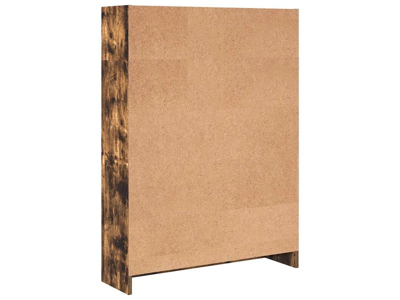  Bibliothèque, étagère de rangement chêne fumé 80x24x109 cm bois d'ingénierie  - Conforama E
