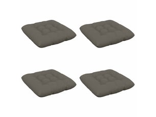 Lot de 4 coussins de siège, coussins d'assise vianen 100 % polyester gris cf60835