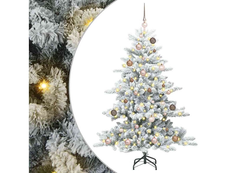  Sapin de noël, arbre de noël artificiel à branches articulées blanc 150 cm shl4993  - Conforama A