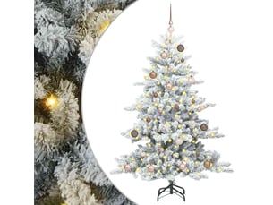Sapin de noël, arbre de noël artificiel à branches articulées blanc 150 cm shl4993