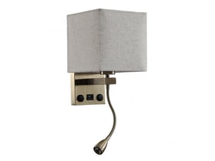 Applique murale fabrilamp stephen cuir beige 1 x e27 38x17x20 cm