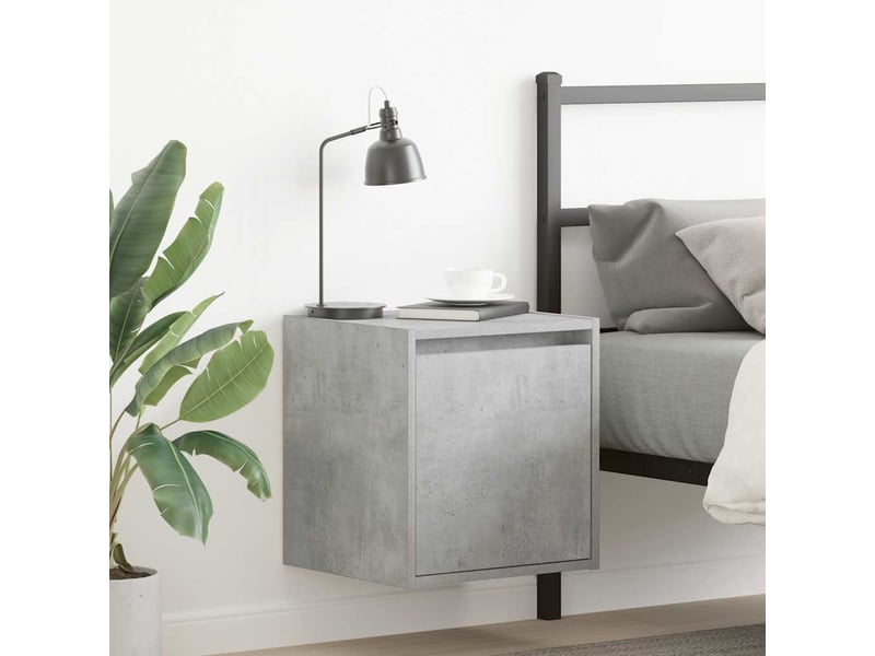  Table de chevet murale gris béton 38x34x40 cm  - Conforama B