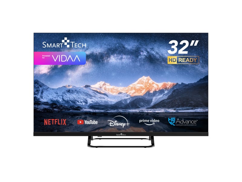  Smart tech tv led hd 32 pouces (80cm) 32hv02v smart tv vidaa - molotov, netflix, prime video, disney+, youtube, plex - 3xhdmi - 2xusb - mode hotel 32hv02v - Conforama A