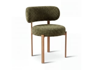 Lot de 2 chaises en bouclette kaki lauren