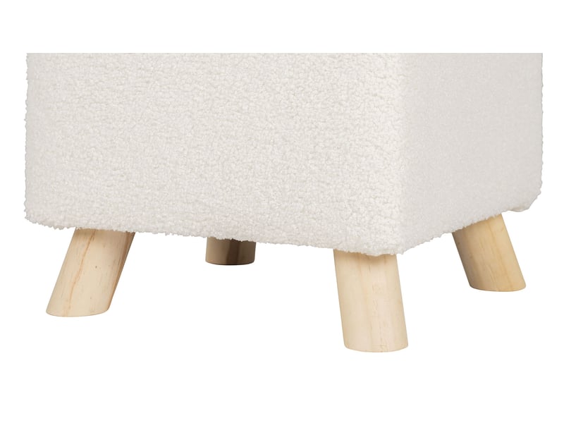 Pouf INAYA coloris blanc - Conforama U