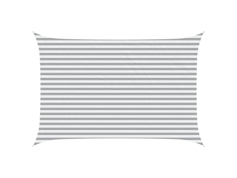  Voile d'ombre - voile d'ombrage - voile parasol gris clair et blanc 4,5 × 3 m  - Conforama A