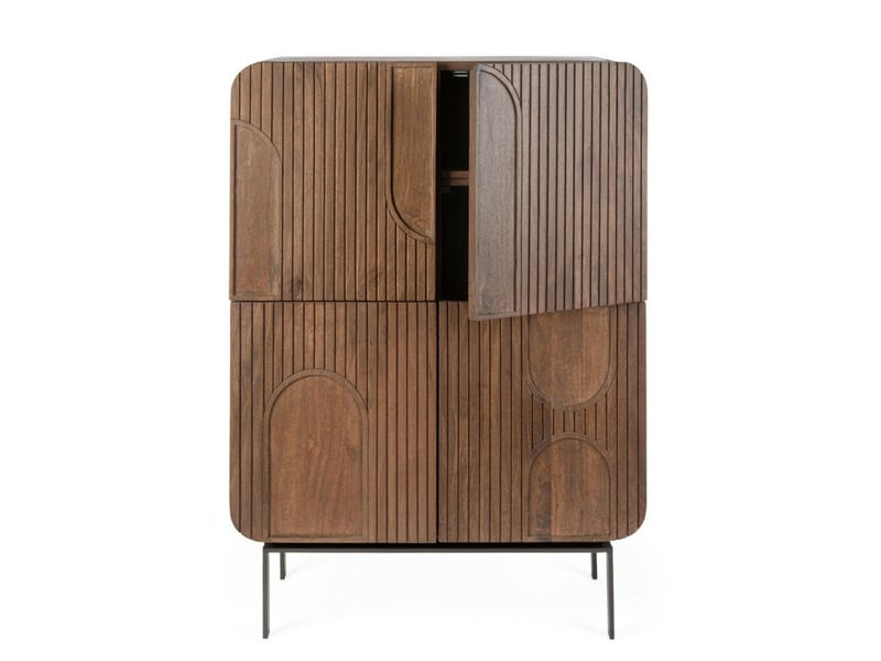  Meuble de salle à manger 4 portes , manguier naturel, mira  - Conforama A